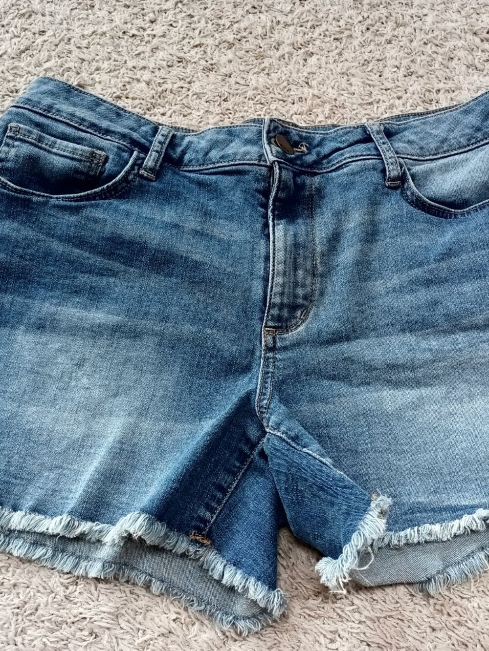 A.N.A New Approach Denim Shorts 12 Mid Rise 3.5" Inseam Women Side Stripe